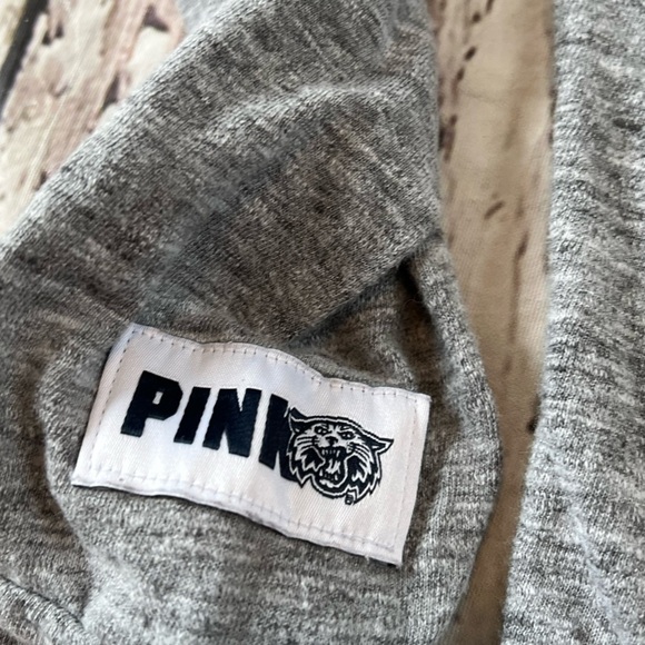 Women's University of Villanova Wildcats Victoria's Secret Pink NCAA Hoodie Tee - Picture 6 of 8